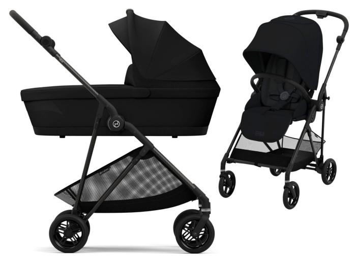 CYBEX MELIO CARBON lekki wózek dziecięcy 2w1 | Magic Black