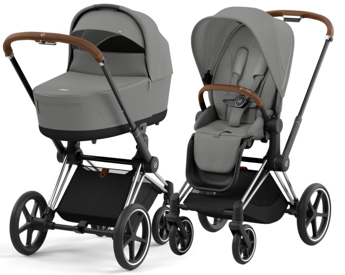 CYBEX PRIAM 4.0 wózek dziecięcy 2w1 | Mirage Grey / Chrome Brown