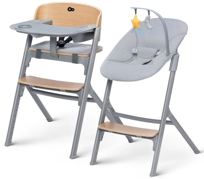 KINDERKRAFT LIVY krzesełko do karmienia z bujaczkiem CALMEE | drewniany 