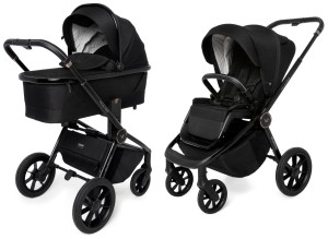 MUUVO QUICK SE 2 wózek głęboko spacerowy 2w1 | Chromium Black