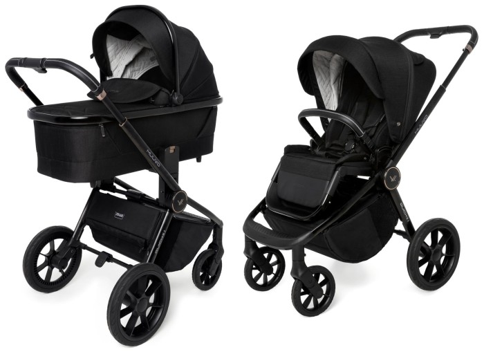 MUUVO QUICK SE 2 wózek głęboko spacerowy 2w1 | Chromium Black