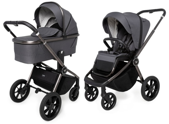 MUUVO QUICK SE 2 wózek głęboko spacerowy 2w1 | Diamond Graphite
