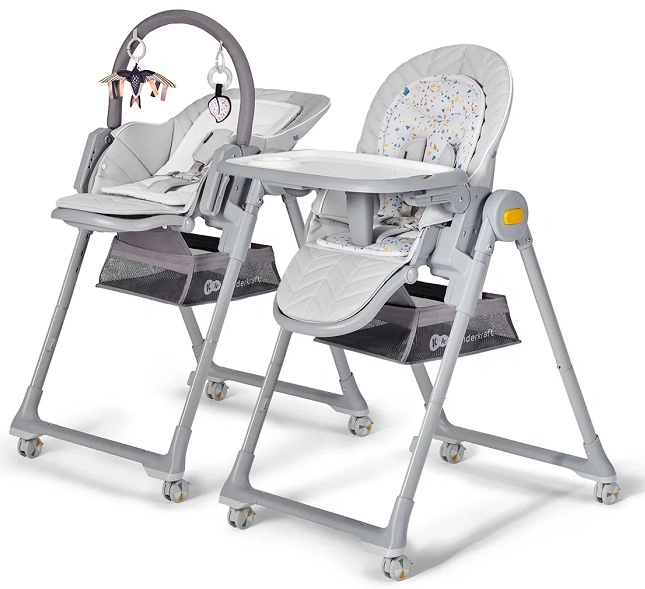 KINDERKRAFT LASTREE krzesełko do karmienia | Szary
