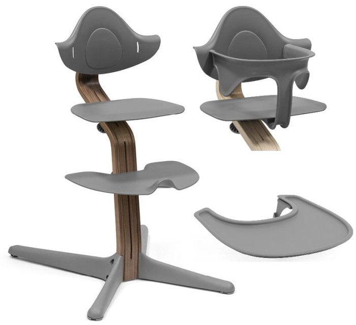 STOKKE NOMI 3w1 krzesełko do karmienia | Walnut/Grey