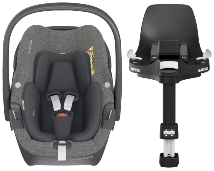 MAXI-COSI PEBBLE 360 fotelik dla noworodka 40-83 cm | Select Grey | baza ISOFIX FamilyFix 360