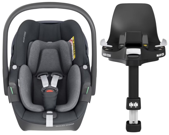 MAXI-COSI PEBBLE 360 fotelik dla noworodka 40-83 cm | Essential Graphite | baza ISOFIX FamilyFix 360