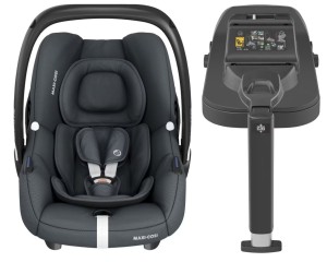 MAXI-COSI CABRIOFIX i-Size fotelik dla noworodka 40-75 cm | Essential Graphite | baza ISOFIX Cabriofix Base