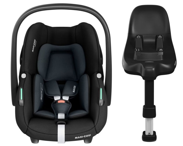 MAXI-COSI PEBBLE S fotelik dla niemowlaka | baza ISOFIX FAMILYFIX S | Tonal Black