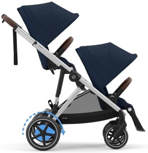 CYBEX e-Gazelle S elektryczny wózek bliźniaczy | Ocean Blue