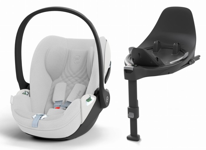 CYBEX CLOUD T i-Size fotelik dla niemowlaka 45-87 | baza ISOFIX Base T | Platinum White Plus
