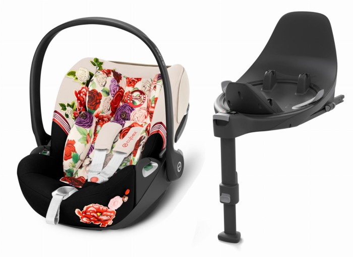 CYBEX CLOUD T i-Size fotelik dla niemowlaka 45-87 | baza ISOFIX Base T | Spring Blossom Light