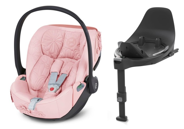CYBEX CLOUD T i-Size fotelik dla niemowlaka 45-87 | baza ISOFIX Base T | Simply Flowers Pale Blush