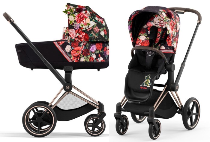 CYBEX PRIAM 4.0 wózek dzieciecy 2w1 | Spring Blossom Dark / Rosegold