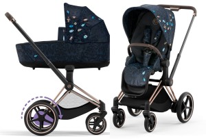 CYBEX e-PRIAM 4.0 elektryczny wózek dziecięcy 2w1 | Jewels Of Nature / Rosegold