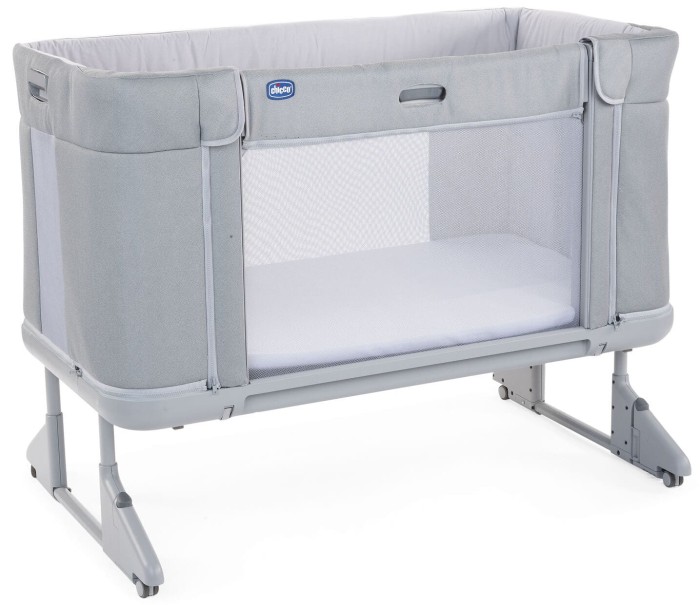 CHICCO NEXT2ME FOREVER łóżeczko dostawne 3w1 do 4 roku życia | Cool Grey