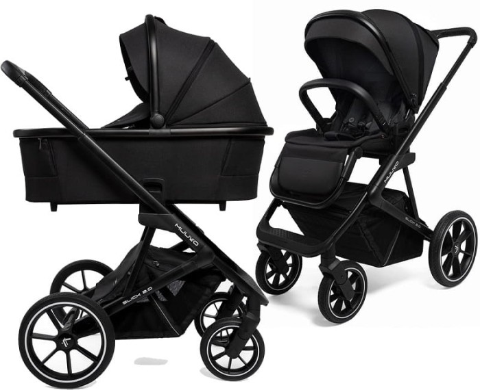 MUUVO SLICK 2.0 wózek głęboko spacerowy 2w1 | Classic Black