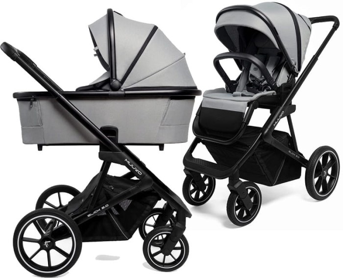 MUUVO SLICK 2.0 wózek głęboko spacerowy 2w1 | Light Grey