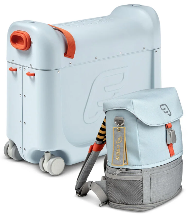 STOKKE JETKIDS  BEDBOX + PLECAK CREW BACKPACK jeżdżąca walizka dziecięca | Blue 
