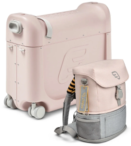 STOKKE JETKIDS  BEDBOX + PLECAK CREW BACKPACK jeżdżąca walizka dziecięca | Pink
