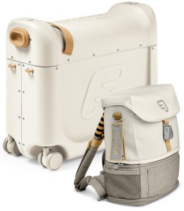 STOKKE JETKIDS  BEDBOX + PLECAK CREW BACKPACK jeżdżąca walizka dziecięca | White