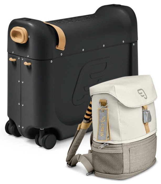 STOKKE JETKIDS  BEDBOX + PLECAK CREW BACKPACK jeżdżąca walizka dziecięca | Black