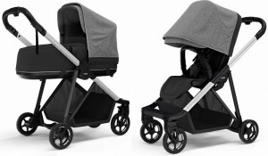 THULE SHINE wózek dziecięcy 2w1 | Grey Melange on Black