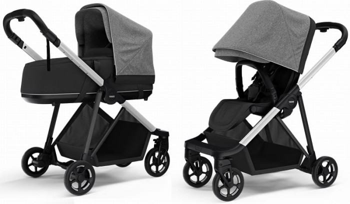 THULE SHINE wózek dziecięcy 2w1 | Grey Melange on Black