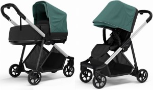 THULE SHINE wózek dziecięcy 2w1 | Mallard Green on Aluminium