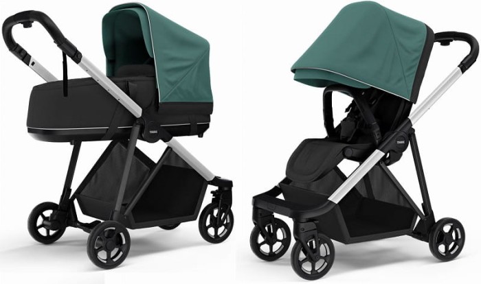 THULE SHINE wózek dziecięcy 2w1 | Mallard Green on Aluminium