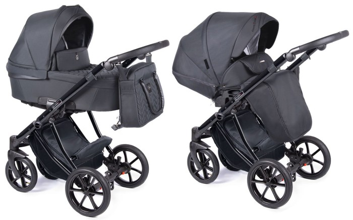 COLETTO DANTE wózek dziecięcy 2w1 | D-08 czarny stelaż