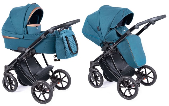 COLETTO DANTE wózek dziecięcy 2w1 | D-13 czarny stelaż