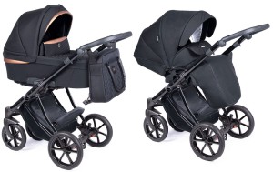 COLETTO DANTE wózek dziecięcy 2w1 | D-14 czarny stelaż
