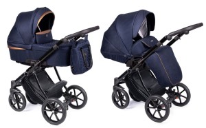 COLETTO DANTE wózek dziecięcy 2w1 | D-17 czarny stelaż