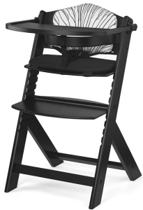 KINDERKRAFT ENOCK krzesełko do karmienia z poduszką | Czarny