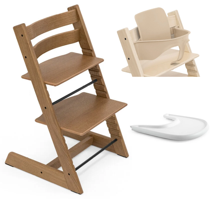 STOKKE TRIPP TRAPP  zestaw 3w1  | Brown Oak