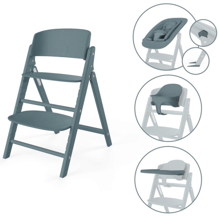 CYBEX Click & Fold 4w1 składane krzesełko dziecięce | Stone Blue 
