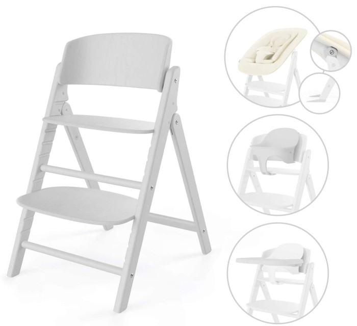 CYBEX Click & Fold 4w1 składane krzesełko dziecięce | All white 