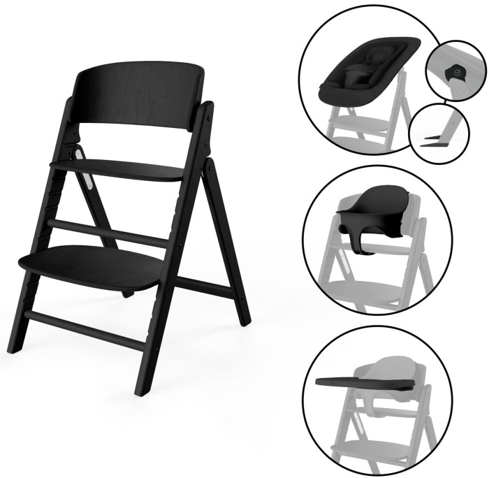 CYBEX Click & Fold 4w1 składane krzesełko dziecięce | Stunning black 