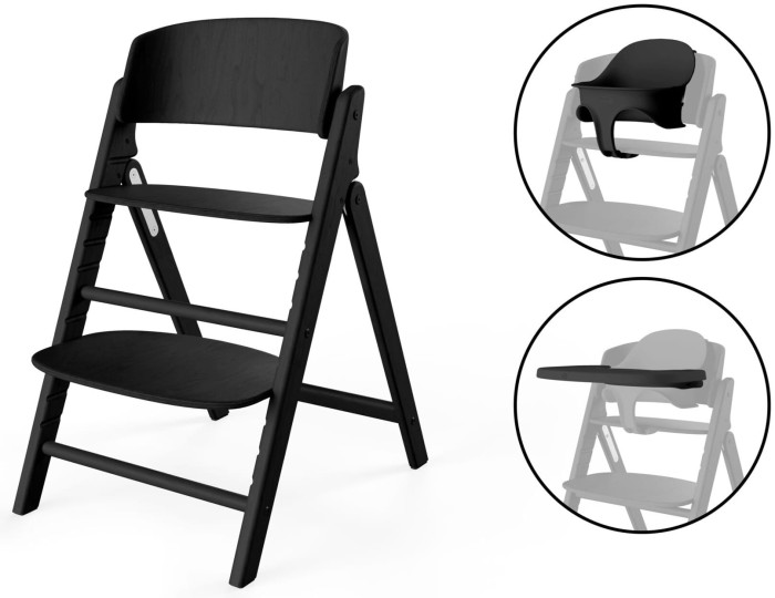 CYBEX Click & Fold 3w1 składane krzesełko dziecięce | Stunning black