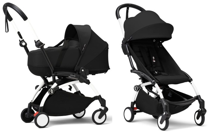 STOKKE YOYO³ wózek głęboko-spacerowy 2w1 | Black / White