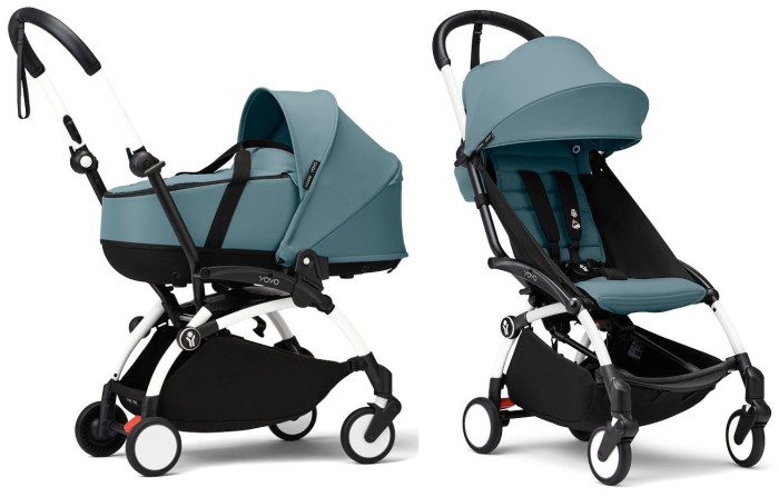 STOKKE YOYO³ wózek głęboko-spacerowy 2w1 | Aqua / White