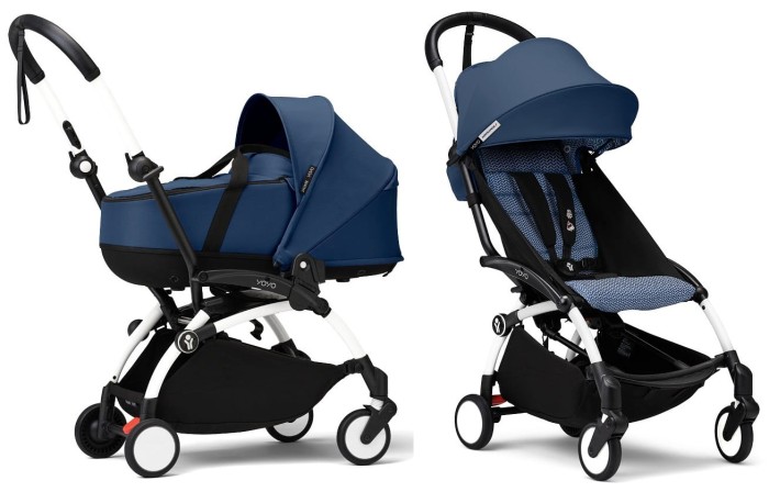 STOKKE YOYO³ wózek głęboko-spacerowy 2w1 | Navy Blue / White