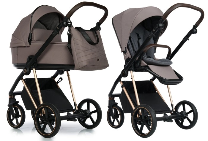ROAN IVI 2.0 wózek dziecięcy 2w1 | Cocoa / Rose Gold