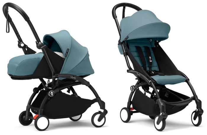 STOKKE YOYO³ wózek z zestawem dla noworodków | Aqua / Black