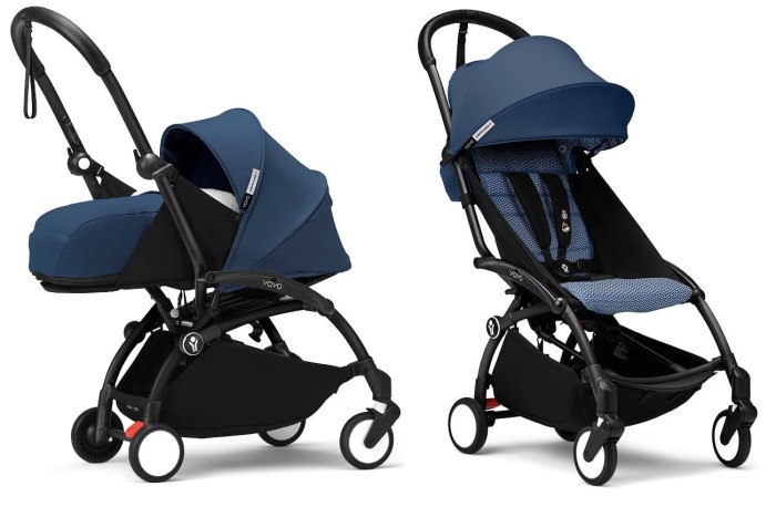 STOKKE YOYO³ wózek z zestawem dla noworodków | AIR France Blue / Black