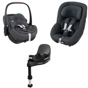 MAXI-COSI zestaw 360 PRO FAMILY | Pebble 360 Pro 2 | Pearl 360 Pro | baza FamilyFix 360 Pro | Graphite