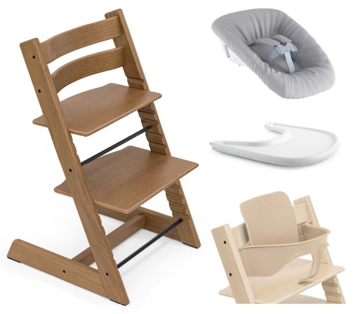 STOKKE TRIPP TRAPP  zestaw 4w1 | Oak Brown