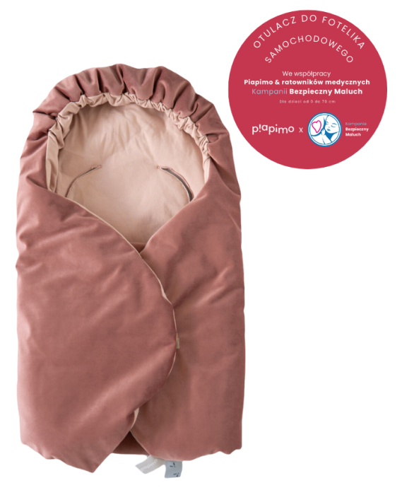 PIAPIMO otulacz do fotelika i gondoli | Różowy
