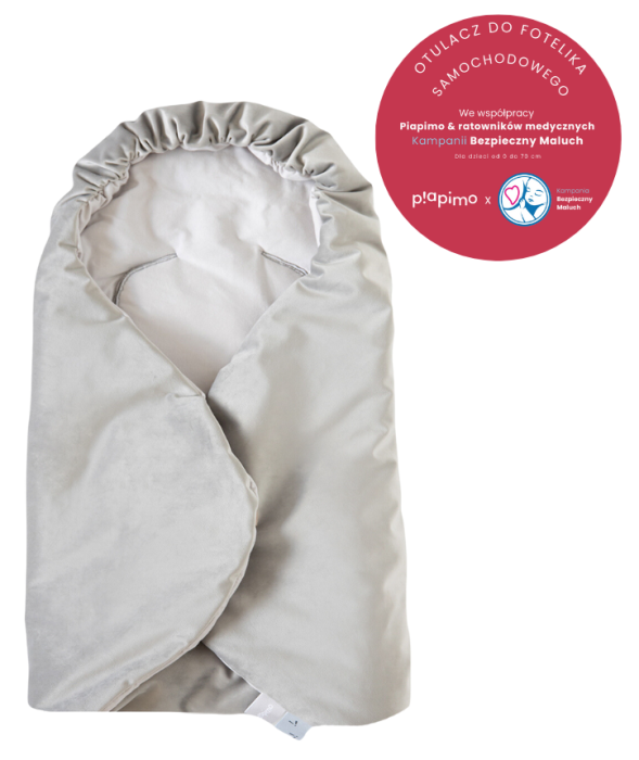 PIAPIMO otulacz do fotelika i gondoli | Szary