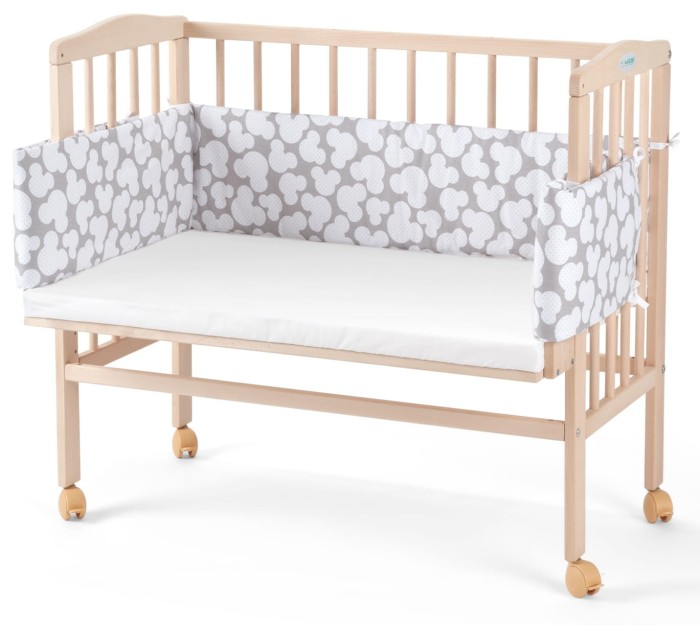 WALDIN łóżeczko dostawne 2w1 z osłonką | Natural / M81